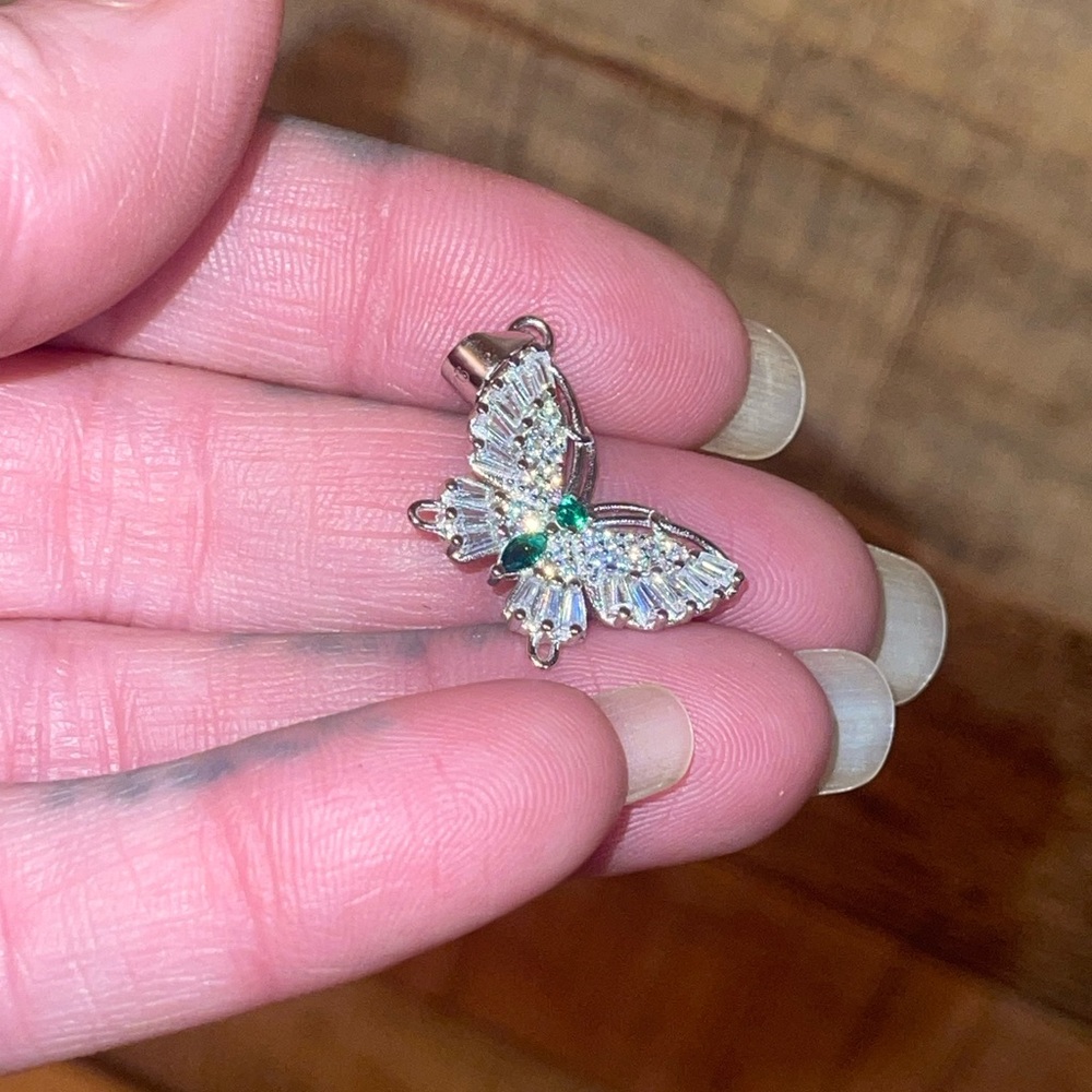 Vintage 925 sterling silver butterfly pendant